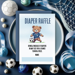 Petit Teddy Ours Soccer Baby shower Déchets Raffle