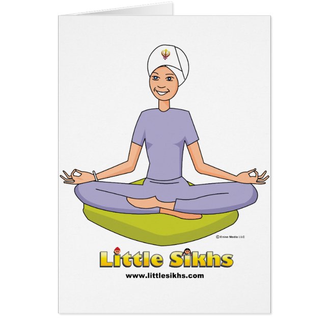 Petit thème de yoga de Sikhs (Devant)