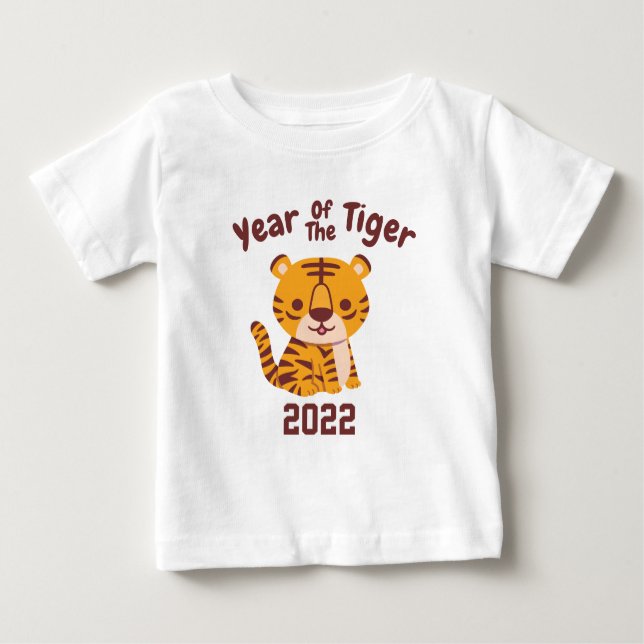 Petit Tigre mignon, Année Du Tigre Baby T-Shirt (Devant)