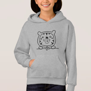 Petit tigre mignon pour les filles gris
