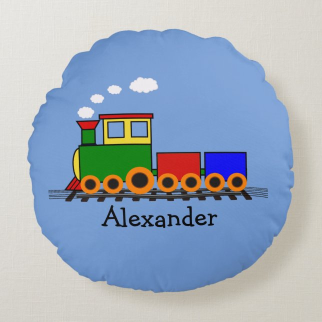 Petit train Design Coussin rond (Devant)