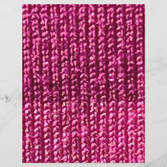 Petit tricot tissé motif rose chaud papier à rebut (Devant)