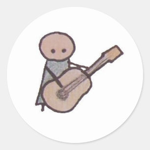 Petit un autocollant de guitare