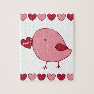 Petit Valentine chick puzzle personnalisé