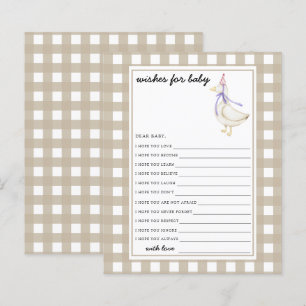Petit vœu de l'oie pour bébé