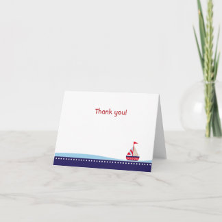 Petit voilier Marine plié Merci note