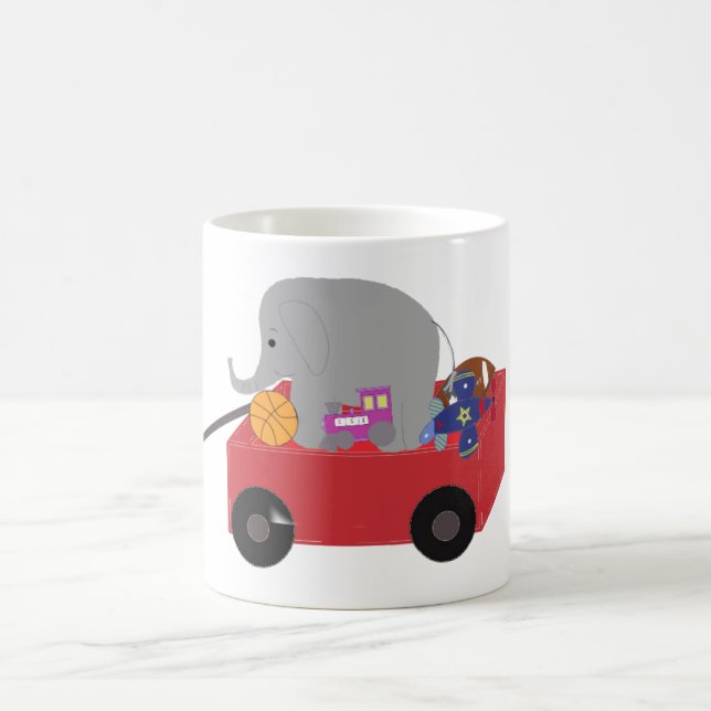 Petit Wagon rouge de Jouets Café Mug (Centre)