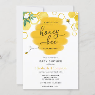 Petite abeille de miel Baby shower Invitation