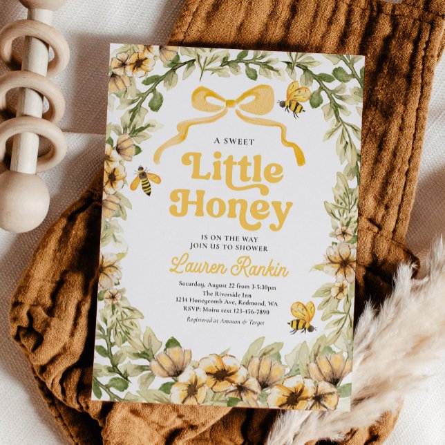 Petite abeille de miel Baby Shower Invitations (Créateur téléchargé)