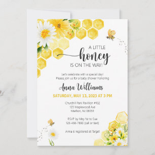 Petite abeille de miel Baby Shower Invitations