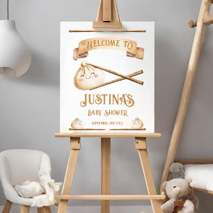 Petite Affiche de bienvenue Baby shower de dumping