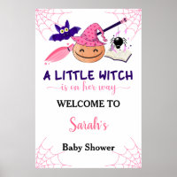 Petite Affiche de bienvenue de Baby shower Citroui