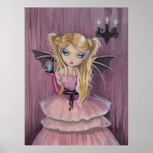 Petite affiche de fée vampire gothique