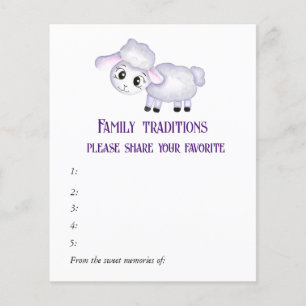 Petite agneau Baby shower mouton Traditions famili