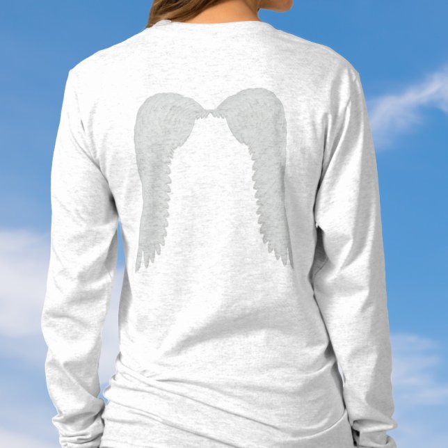 Petite ailes d'angle sur T-shirt à manches longues (A easy Angel costume with small wings on the reverse)