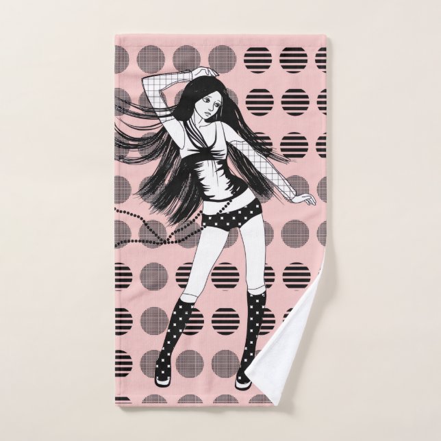 petite amie danseuse rose  (Serviette à main)