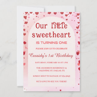 Petite amoureuse Valentines Invitation d'anniversa