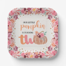 Petite assiette en papier Boho Floral pour 2e anni