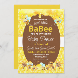 Petite Babee Baby shower douce Invitation