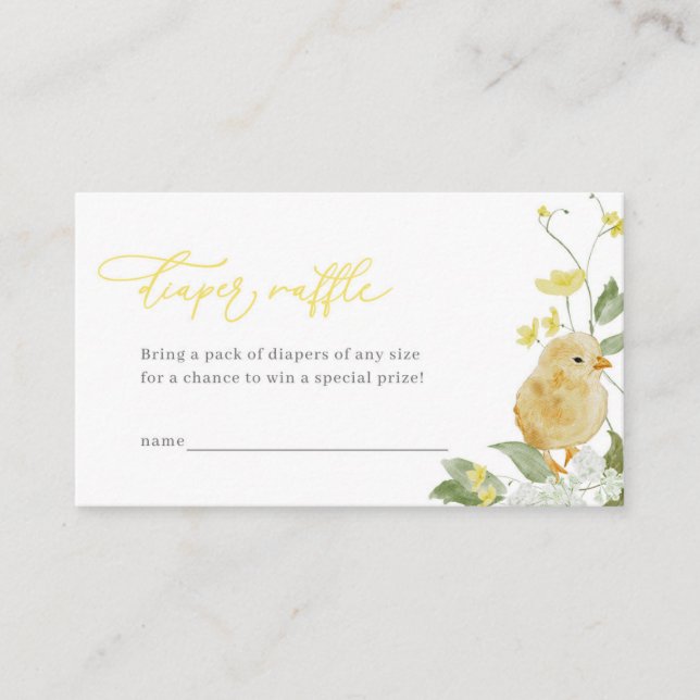 Petite Baby shower-Chick Carte à rabat (Devant)