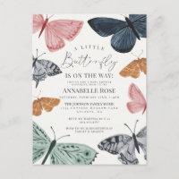 Petite Baby shower de papillon Boho Invitation