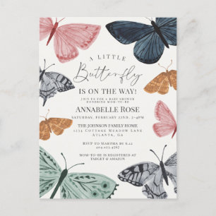 Petite Baby shower de papillon Boho Invitation
