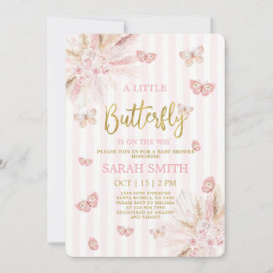 Petite Baby shower papillon Invitation
