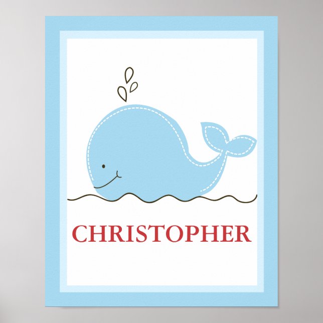 Petite Baleine Impression d'Art Personnalisée (Devant)