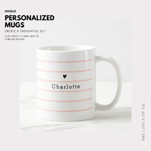 Petite bande cardiaque Monogramme Café Thé Mug
