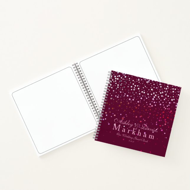 Petite Berry Stars Nom personnalisé Carnet Mariage (Intérieur)