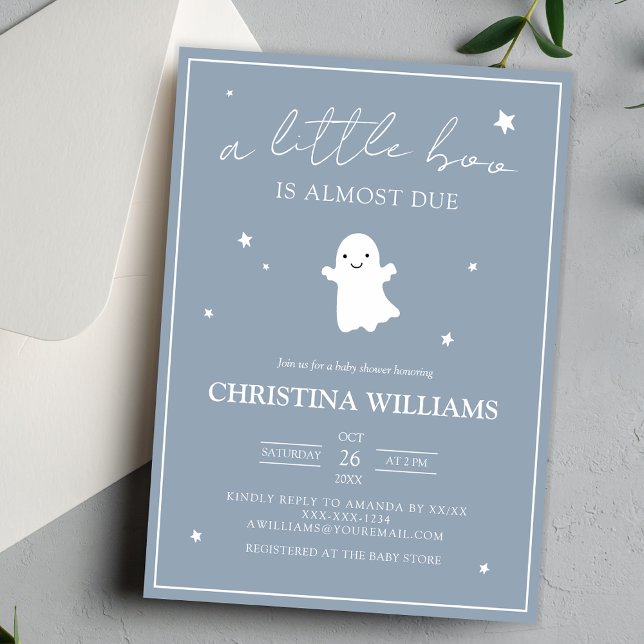 Petite Boo Halloween Boy Baby shower Invitation (Créateur téléchargé)