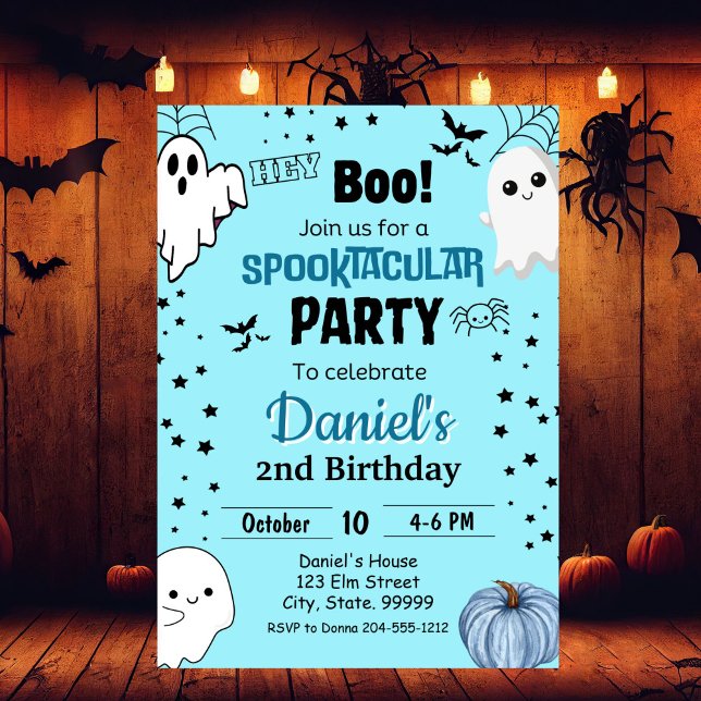 Petite Boo Halloween Invitation Anniversaire (Créateur téléchargé)