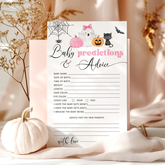 Petite boo rose Baby prédictions et carte de conse (Créateur téléchargé)