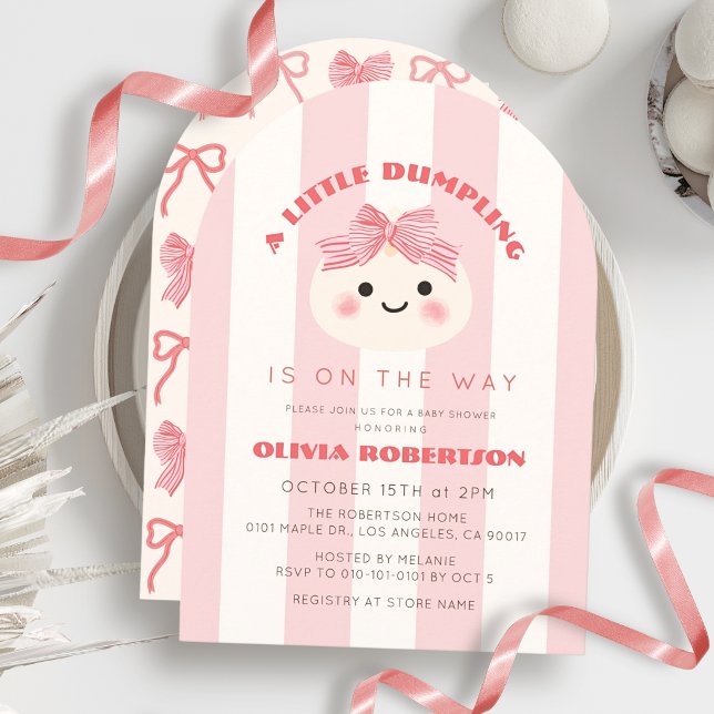 Petite Boulette Invitation Baby Shower Fille Rose  (Créateur téléchargé)