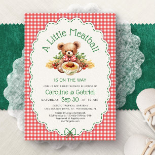 Petite Boulette Invitation de Baby Shower Italien