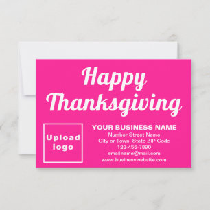 Petite carte à plat rose de Thanksgiving Business