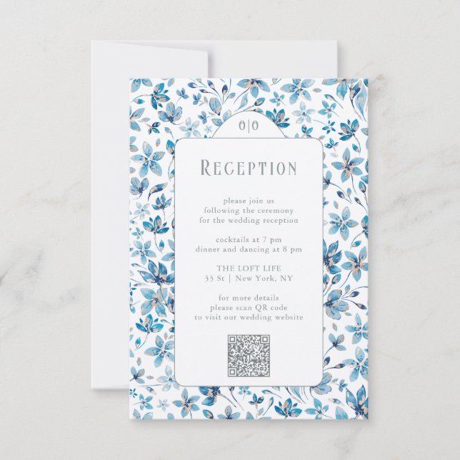 Petite Carte Bleue De La Réception (Devant)
