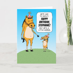 Cartes Drole Cheval D Anniversaire Zazzle Fr