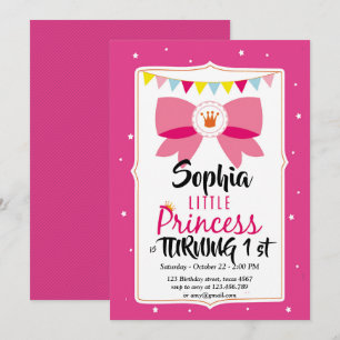 petite carte d'anniversaire princesse