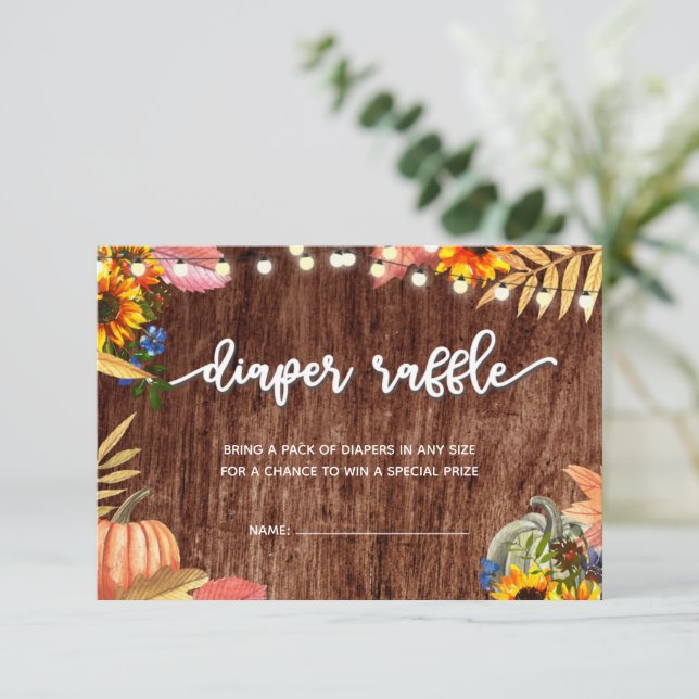 Petite carte de Baby shower Citrouille (Debout devant)