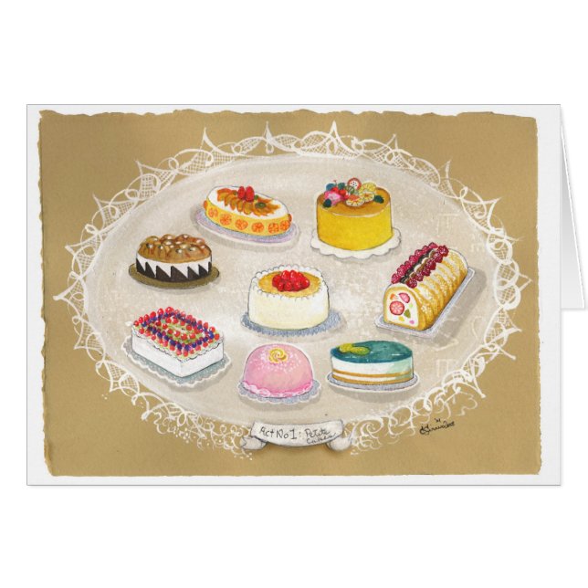 Petite carte de gâteaux de gâteaux savoureux (Devant horizontal)