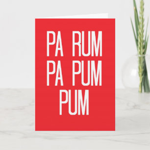 Petite carte de Noël de garçon de batteur