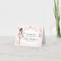 Petite Carte de remerciements Ballerina Anniversai