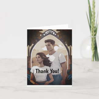 Petite Carte de remerciements pliée de 4 po x 5,6