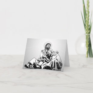 Petite carte de sympathie avec Hugging Jesus