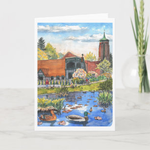 Petite carte de voeux pliée de 4 po x 5,6 po