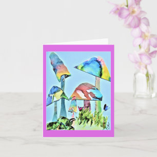 Petite carte de voeux pliée de 4 po x 5,6 po