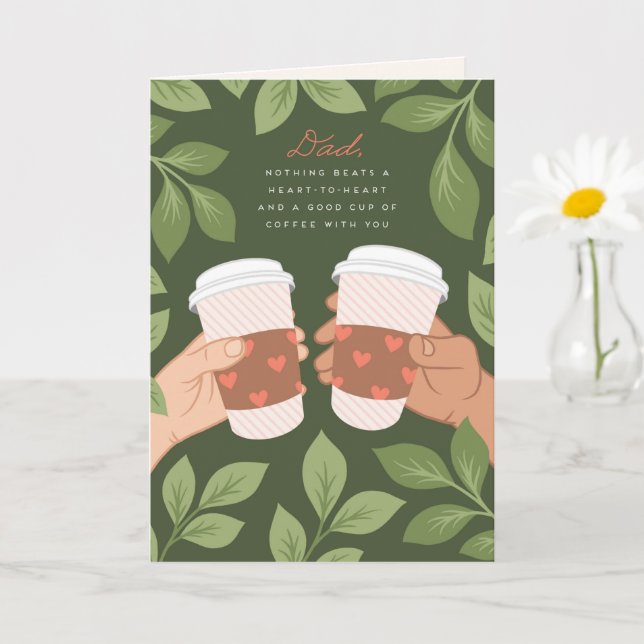 Petite carte de voeux pliée de 4 po x 5,6 po (Petite plante)