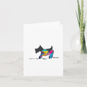 Petite carte de vœux vierge avec Schnauzer