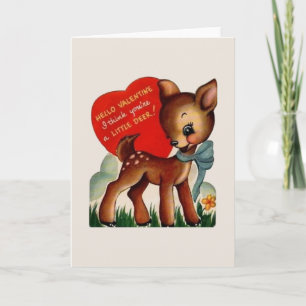 Petite carte de voeux vintage de Valentine de